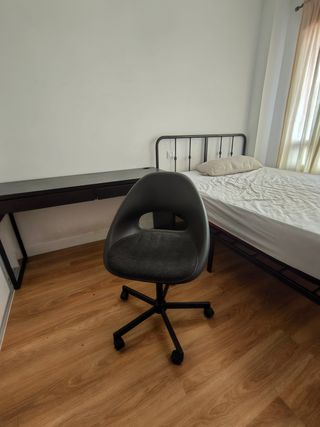 Silla de confidente gris oscuro/negro