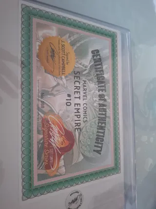 Fumetto autografato Campbell Secret Empire #10