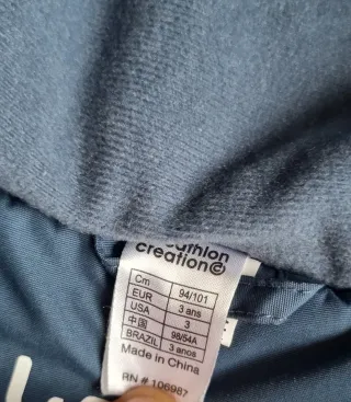 Buzo Nieve Niño Talla 3 Años Decathlon