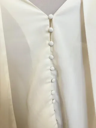 Blusa Zara Blanca con Lazo