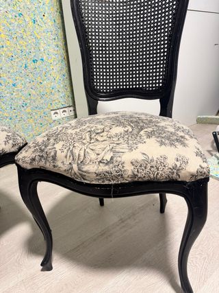 4 Sillas Isabelinas Francés para restaurar