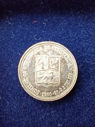 4 Monedas Plata Venezuela 1960 sin circular.