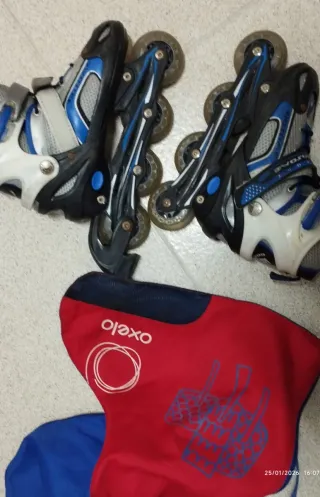 Patines en línea Oxelo blanco y azul