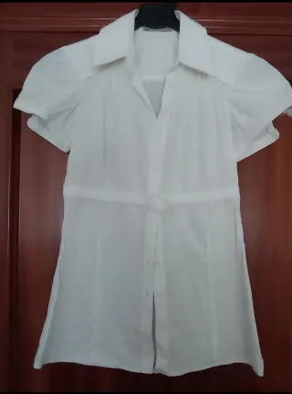 Camisa blanca manga corta talla S