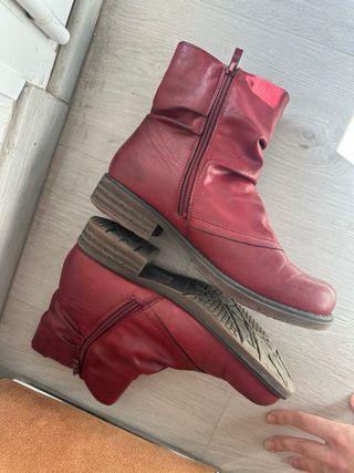 Botines rojos mujer talla 38