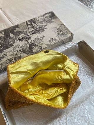 Monedero antiguo de pedrería dorado