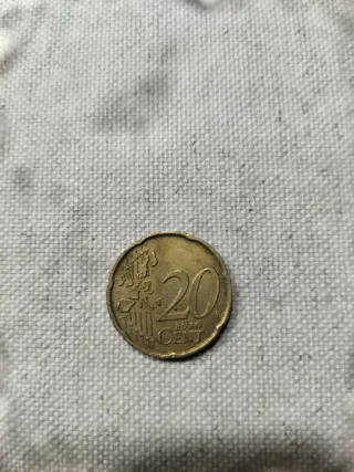 Moneda 20 céntimos Italia 2002