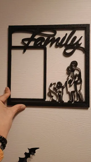Decorazione Parete Famiglia Line Art porta foto