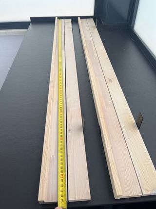 2 Estanterías Madera y Metal 115x11cm