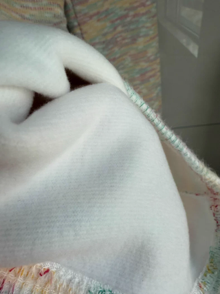 Pantalones anchos forro polar multicolor