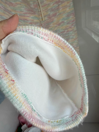 Pantalones anchos forro polar multicolor