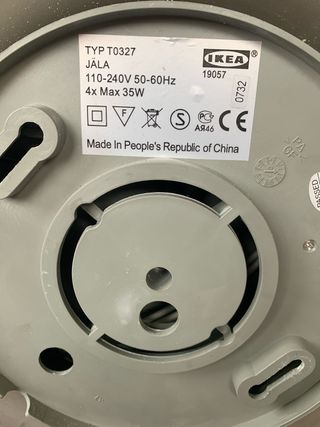 Lámpara de techo Ikea 4 focos