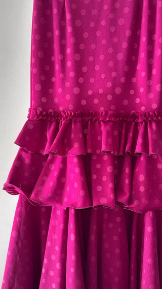 Falda flamenca buganvilla lunares Talla M