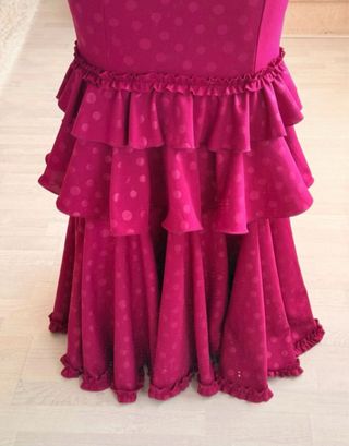 Falda flamenca buganvilla lunares Talla M