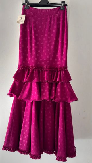 Falda flamenca buganvilla lunares Talla M