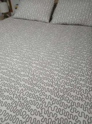 Funda Nórdica Cama 135 Gris y Blanco