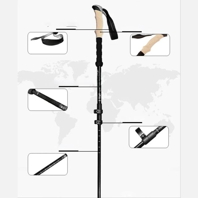 Bastones Trekking Telescópicos 62–135 cm