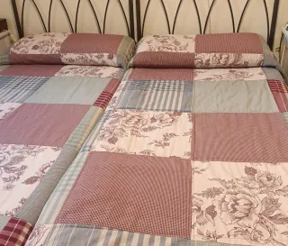 Colchas cama 90 patchwork y cojines
