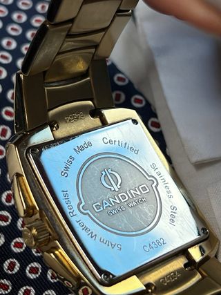 Reloj Candino C4382 Cronógrafo Dorado Azul