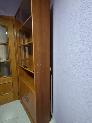 Vitrina de madera y cristal