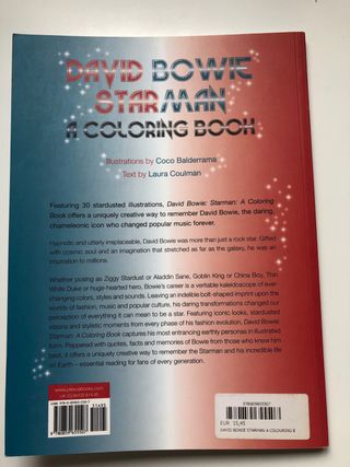 Libro colorear David Bowie