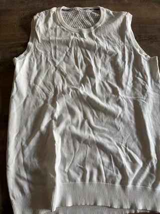 Conjunto Chaqueta y jersey blanco de punto