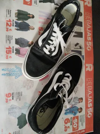Zapatillas Vans Negras Unisex Talla 41