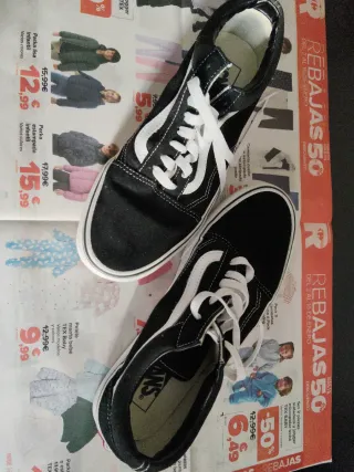 Zapatillas Vans Negras Unisex Talla 41