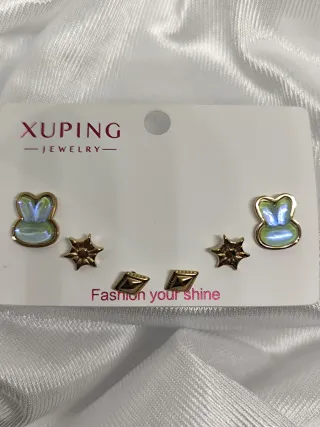 Set Pendientes Xuping Acero Inoxidable