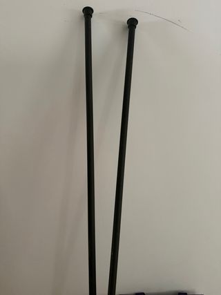 Doble barra cortina metal negra