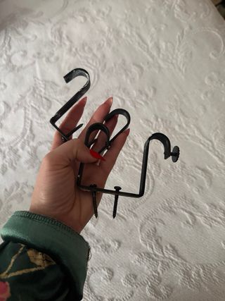 Doble barra cortina metal negra