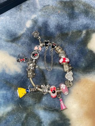Pulsera de acero con Charms Disney