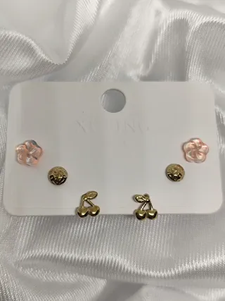 Set pendientes acero inoxidable