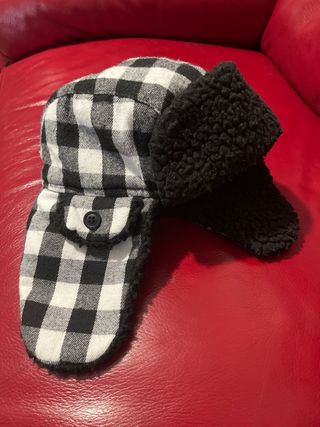 Gorro aviador niño/bebé cuadros borreguito