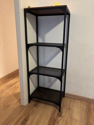 Estantería Ikea Fjallbo Negra y Madera