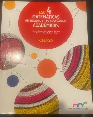 Matemáticas orientadas a las Enseñanzas Académi...