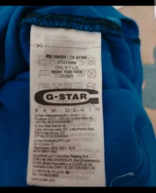 Camisola G-Star RAW Azul Tamanho XL