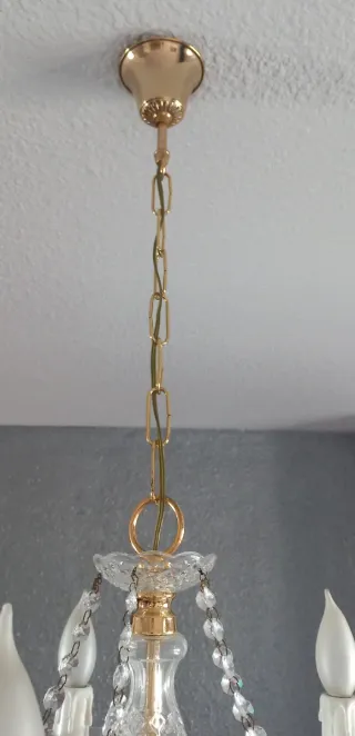 Lámpara de cristal 5 brazos