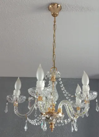 Lámpara de cristal 5 brazos