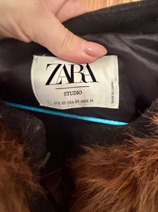 Chaqueta pelo marrón y negra edición limitada