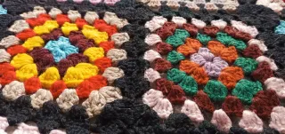 Manta crochet artesana XXL - mudaza. Último dia!