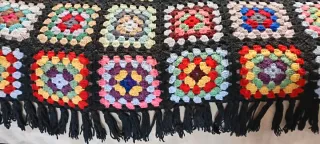 Manta crochet artesana XXL - mudaza. Último dia!