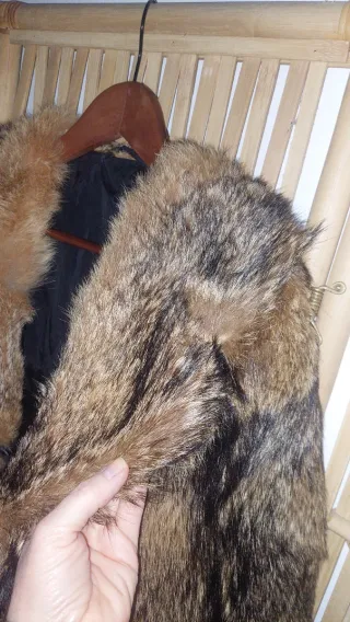 Abrigo de piel de zorro