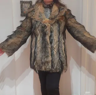 Abrigo de piel de zorro