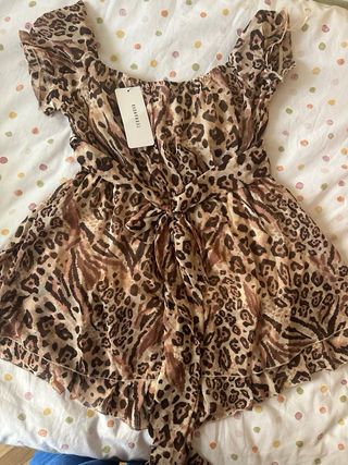 Vestido/mono estampado leopardo Terranova Talla S
