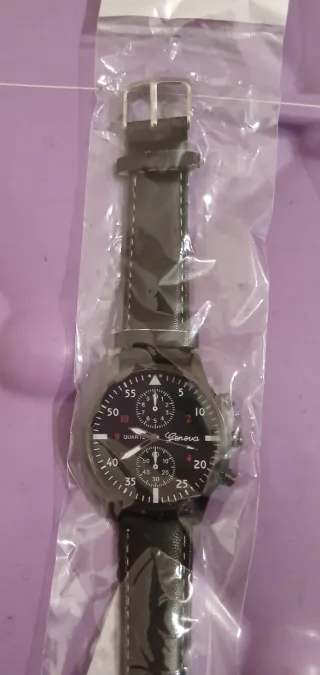 Orologio da uomo Geneva cinturino nero