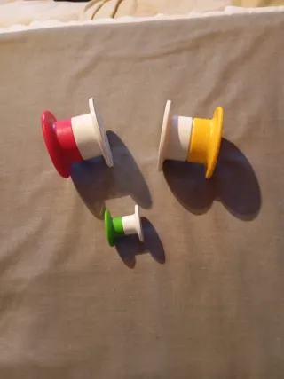 Set 3 Tiradores Colgantes (Rojo, Amarillo, Verde)