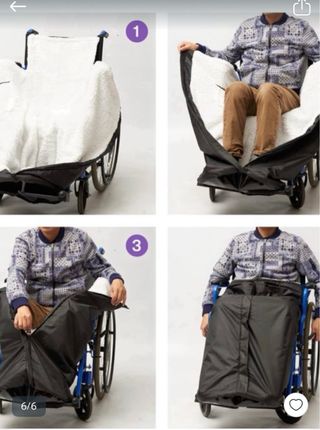 Saco cubrepiernas para silla ruedas adultos
