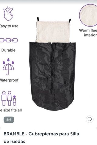 Saco cubrepiernas para silla ruedas adultos