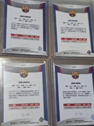 10 cromos numerados FC Barcelona